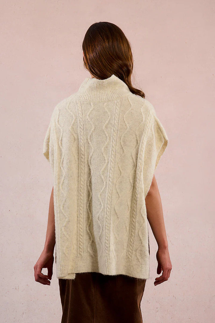 LADIES KNITTED PONCHO