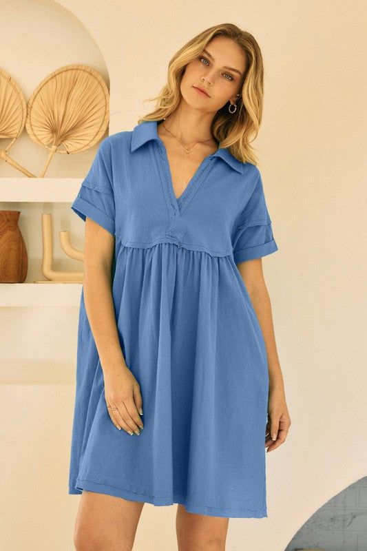 Collared Mini Dress