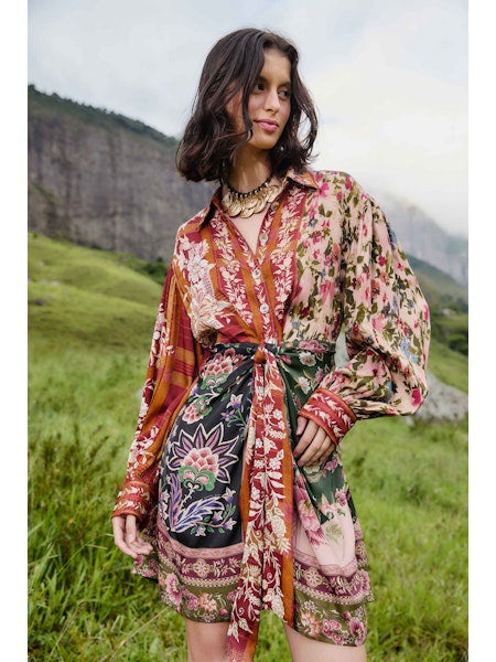 WINTER GARDEN MIX MINI DRESS