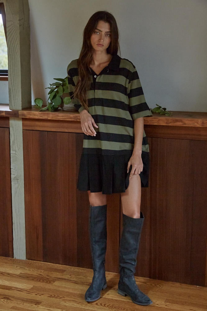 ATELIER STRIPED MINI DRESS