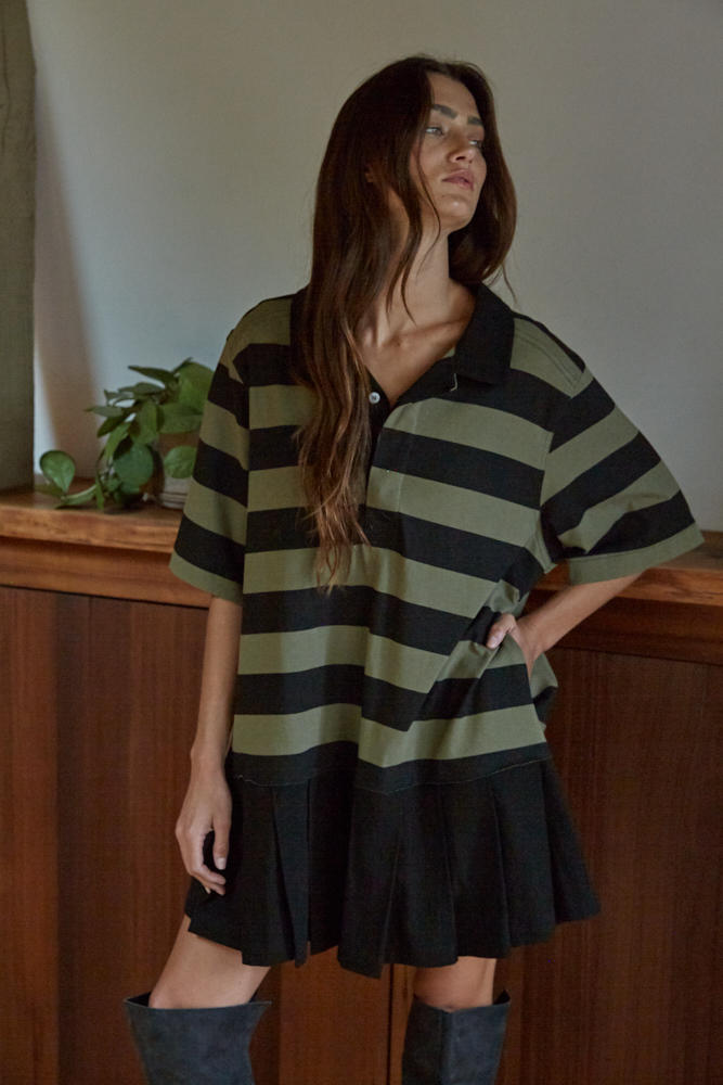 ATELIER STRIPED MINI DRESS