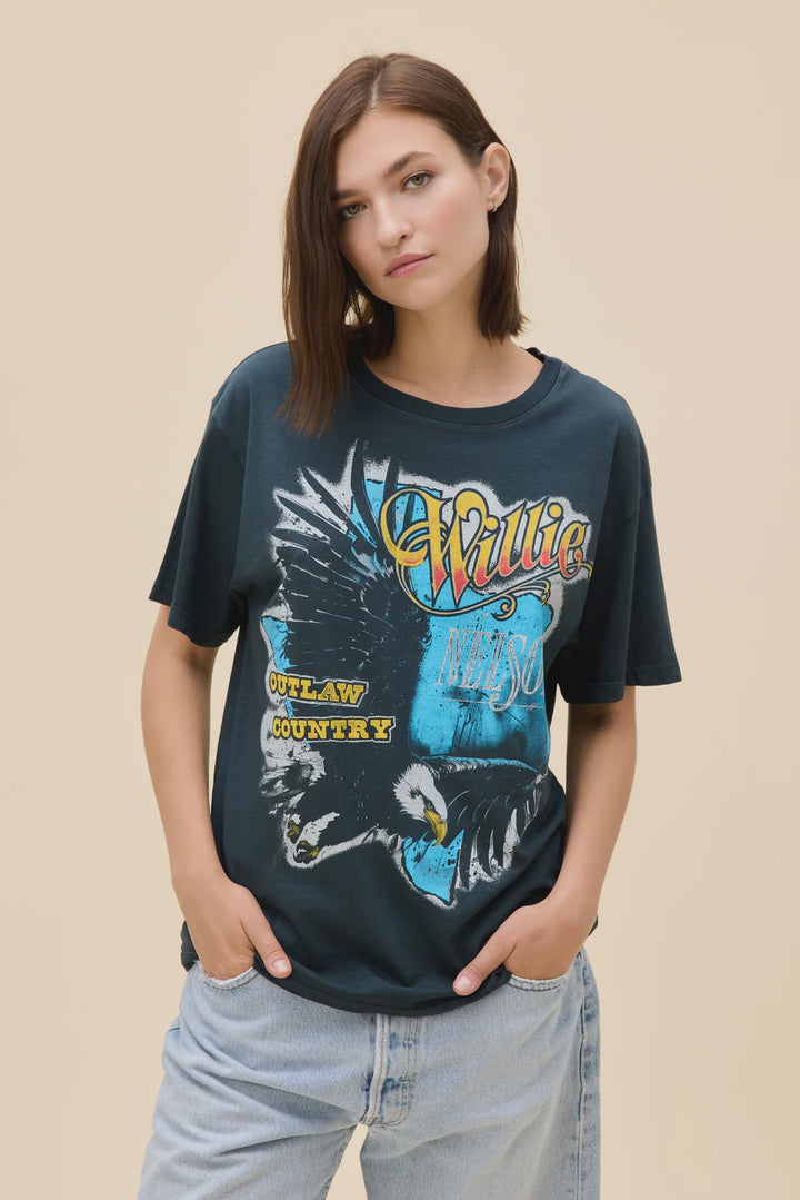WILLIE NELSON OUTLAW BF TEE