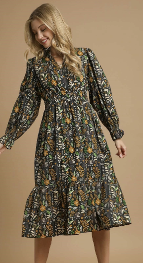 FLORAL MIDI DRESS