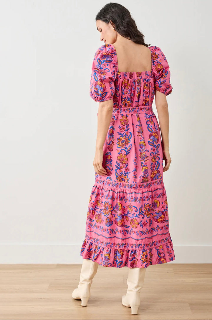 COLLINS DRESS IN FOLKLORE FLOWERS