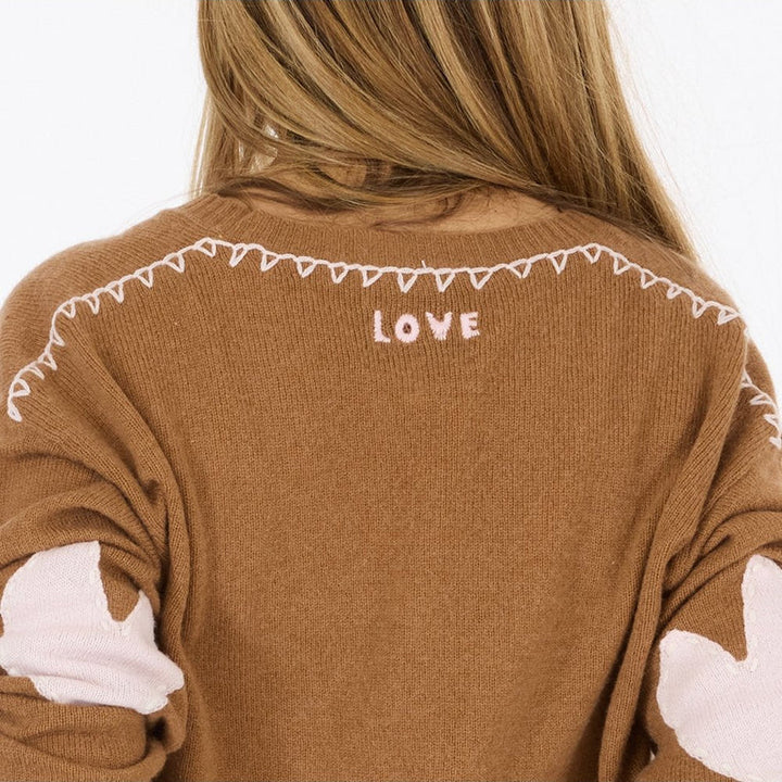 DEEP V NECK LOVE SWEATER