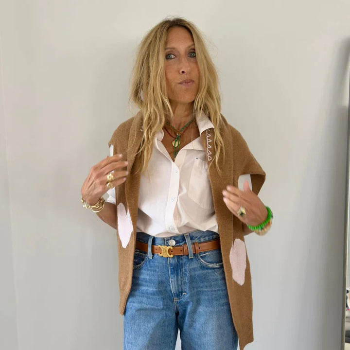 DEEP V NECK LOVE SWEATER