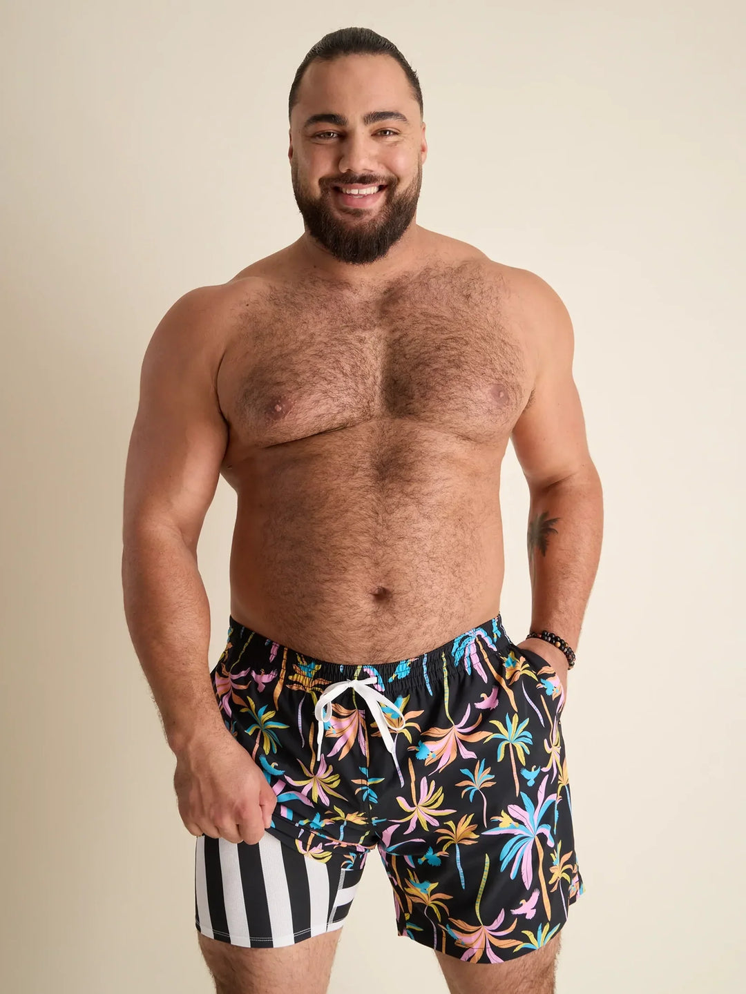 5.5" BLACK LIGHT NIGHTS CLASSIC LINED SWIM TRUNK