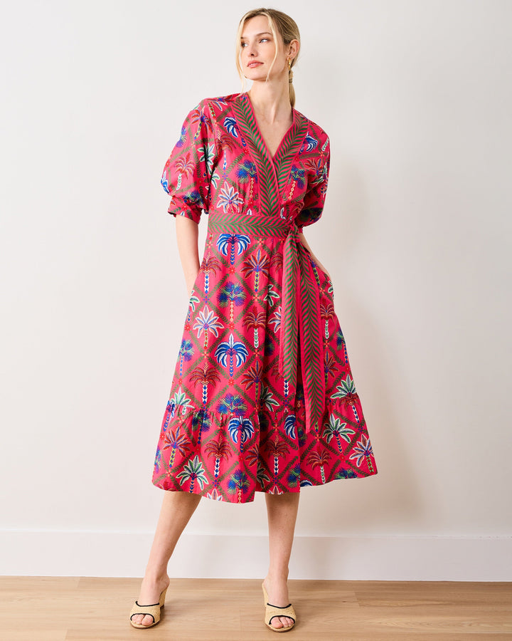 GABRIELA DRESS PALM TREE PARADISE