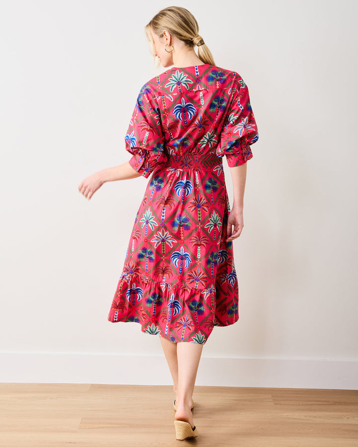 GABRIELA DRESS PALM TREE PARADISE