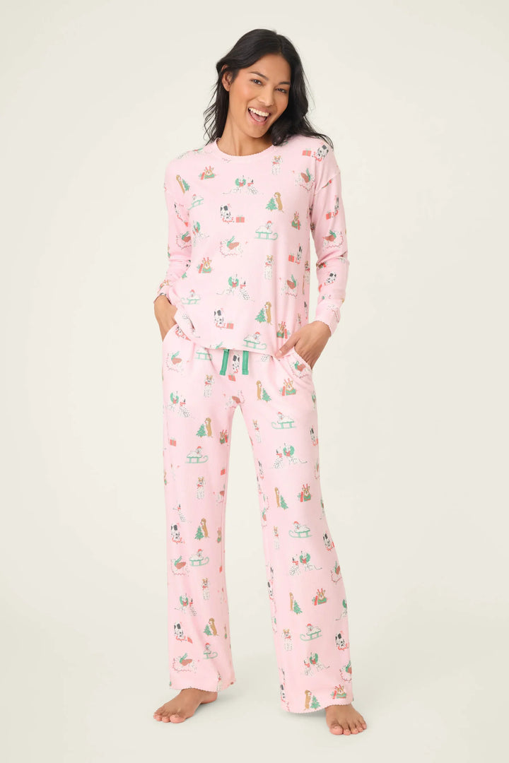 PEACE&PAWLIDAYS PANT PJ SET