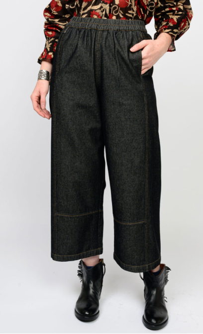 PULL ON BARREL PANTS BLACK 230026