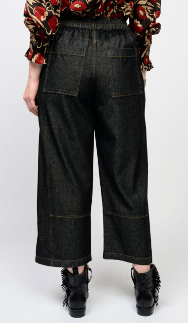 PULL ON BARREL PANTS BLACK 230026