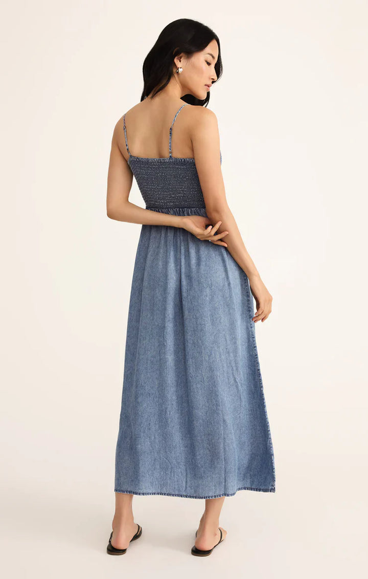 BAYSIDE CHAMBRAY MIDI DRESS