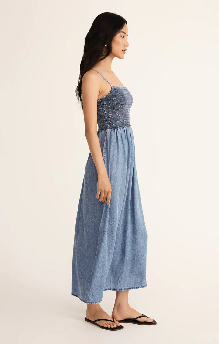BAYSIDE CHAMBRAY MIDI DRESS