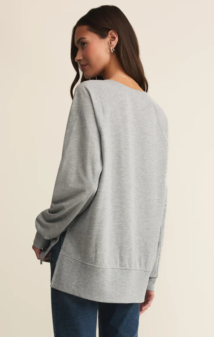 WEEKENDER V NECK CLASSIC HEATHER GREY