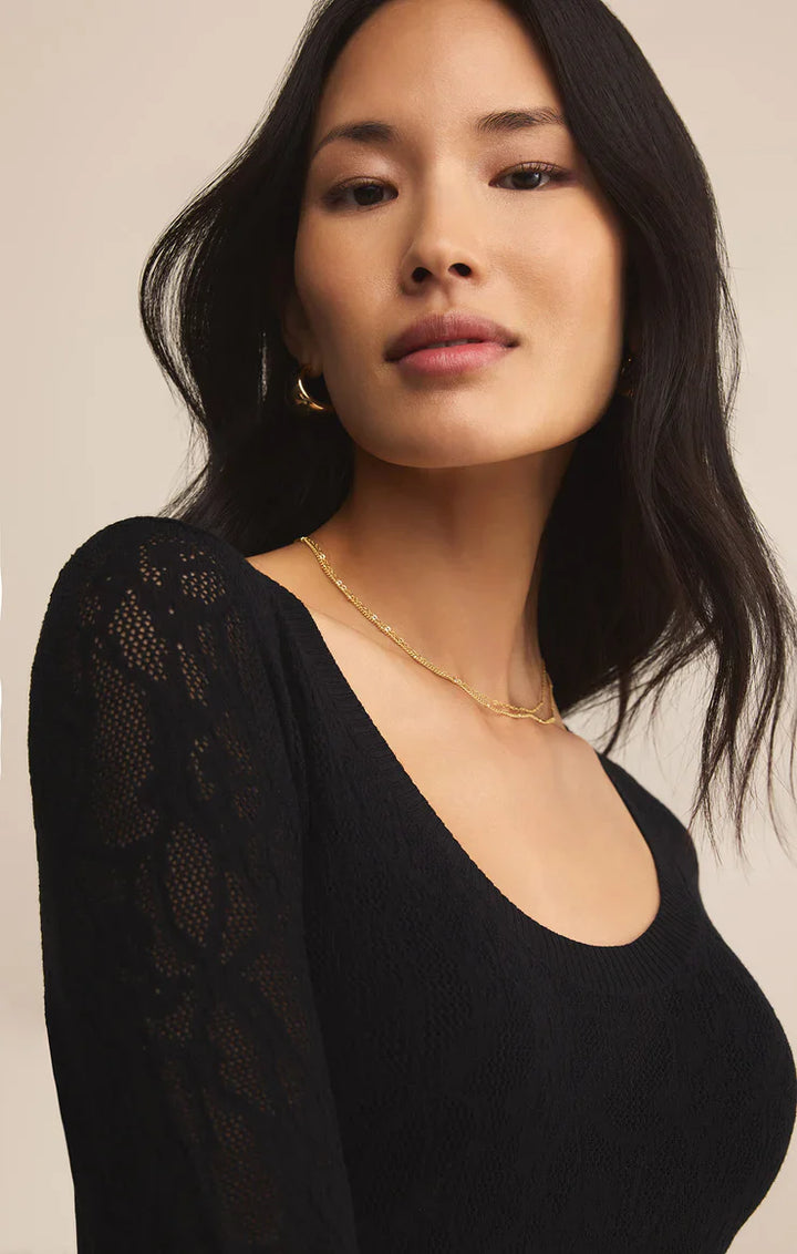 TIBI SCOOP MESH SWEATER ZW253385