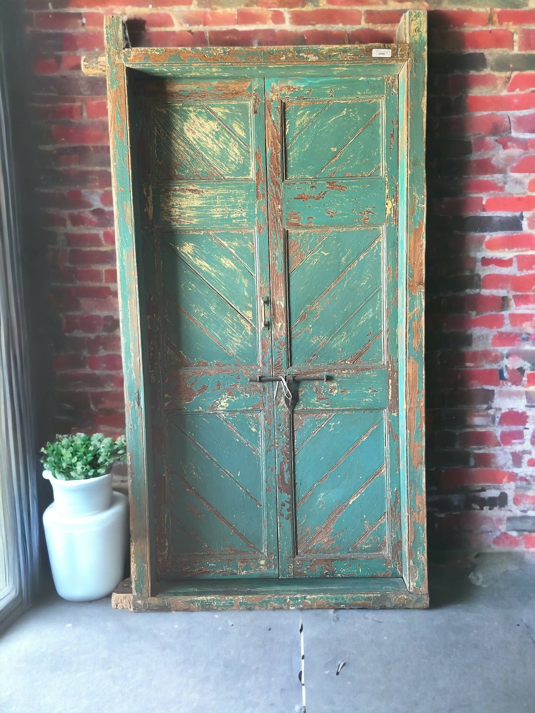 100 hundred year old teak door - Dimensions: 45 in Width / 82 1/2 In Height America Reclaimed