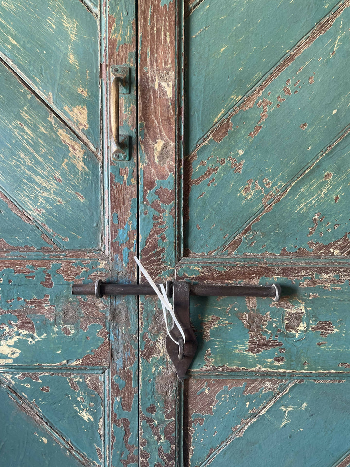 100 hundred year old teak door - Dimensions: 45 in Width / 82 1/2 In Height America Reclaimed
