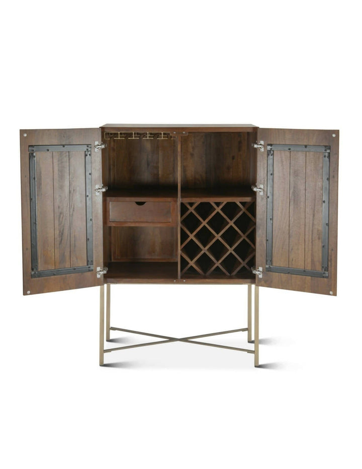 Cosmopolitan 39” Bar Cabinet on Honey Brown America Reclaimed