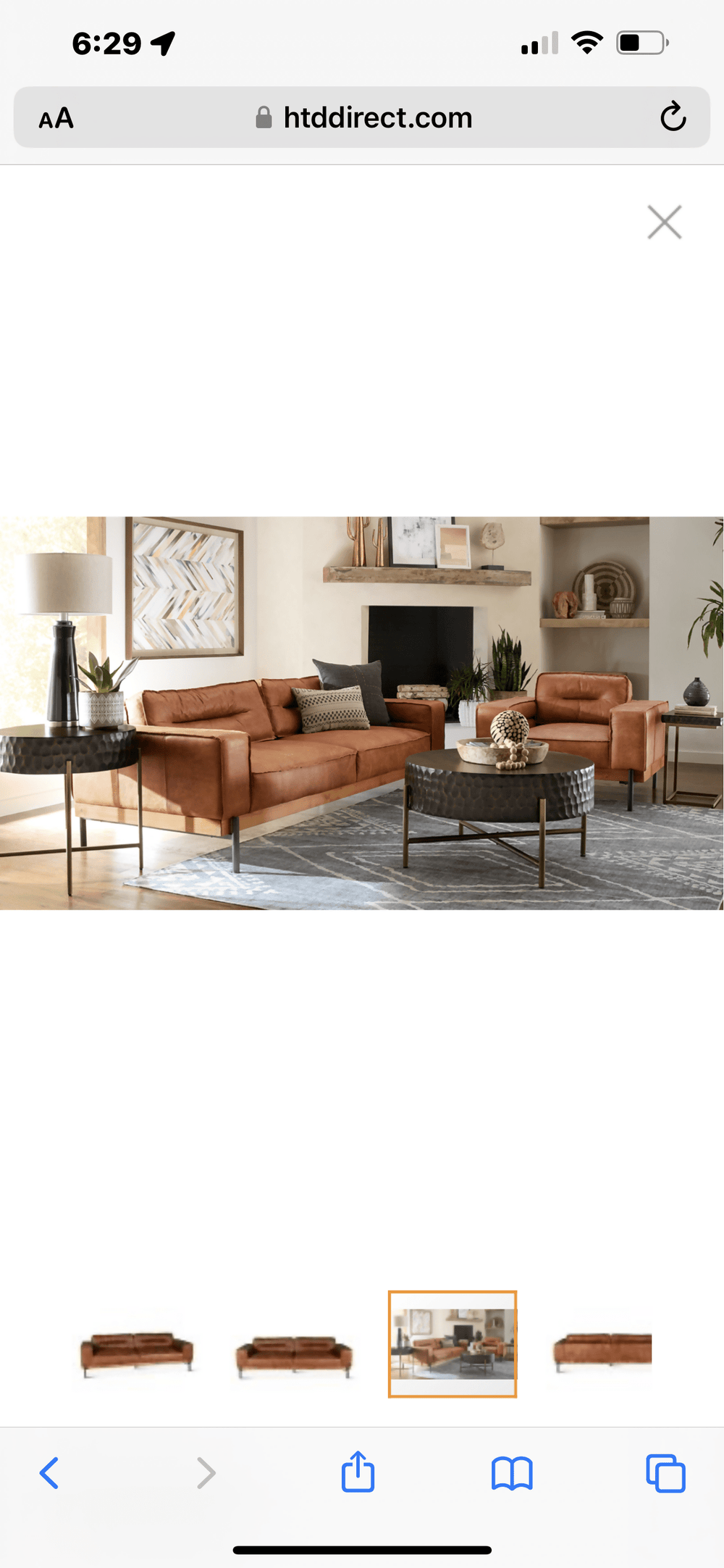 Portofino 95” ‘Longhorn Brown’ a leather Sofa America Reclaimed