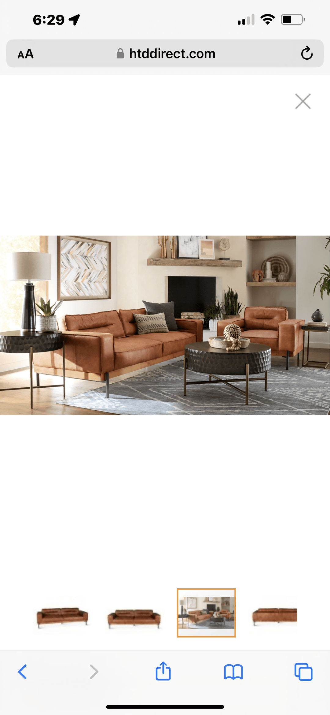Portofino 95” ‘Longhorn Brown’ a leather Sofa America Reclaimed