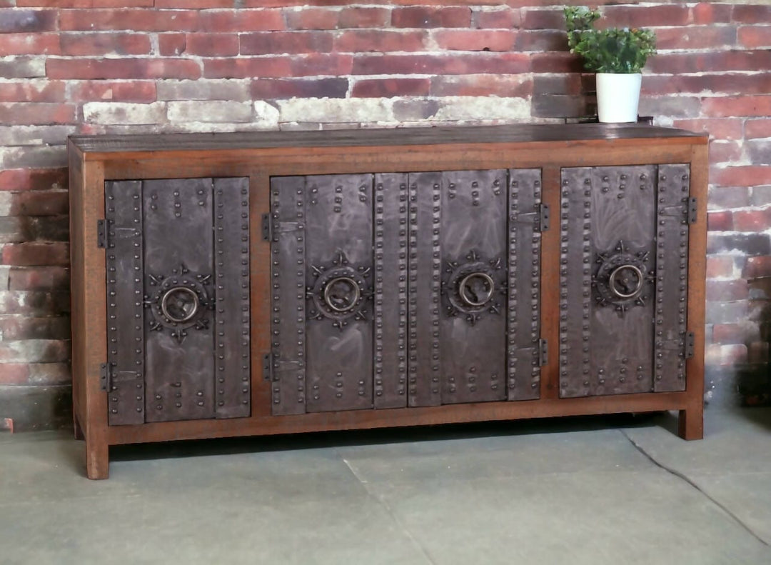 Steampunk 67” Four Door Sideboard America Reclaimed