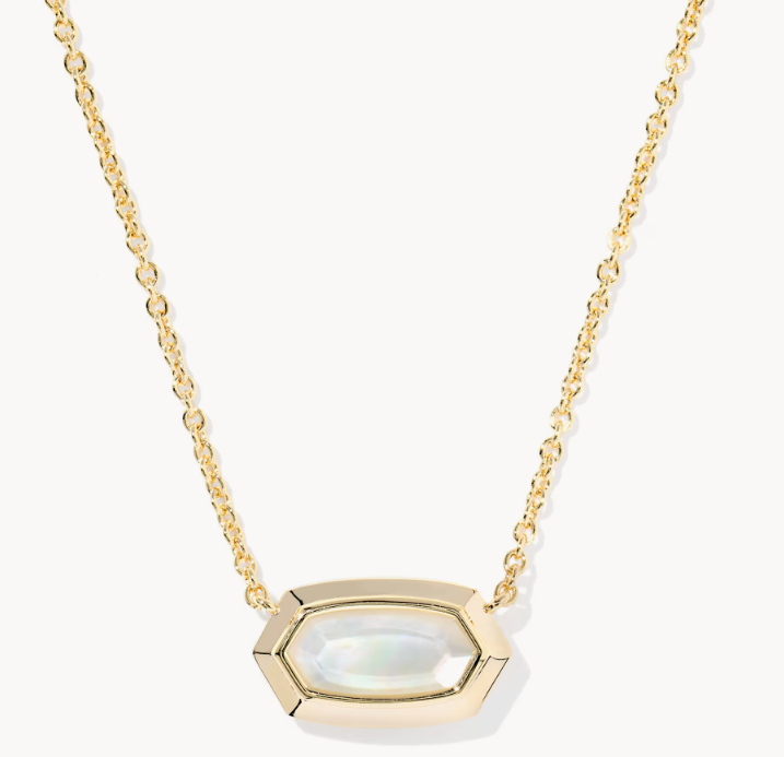 ELISA BEZEL PENDANT NECKLACE