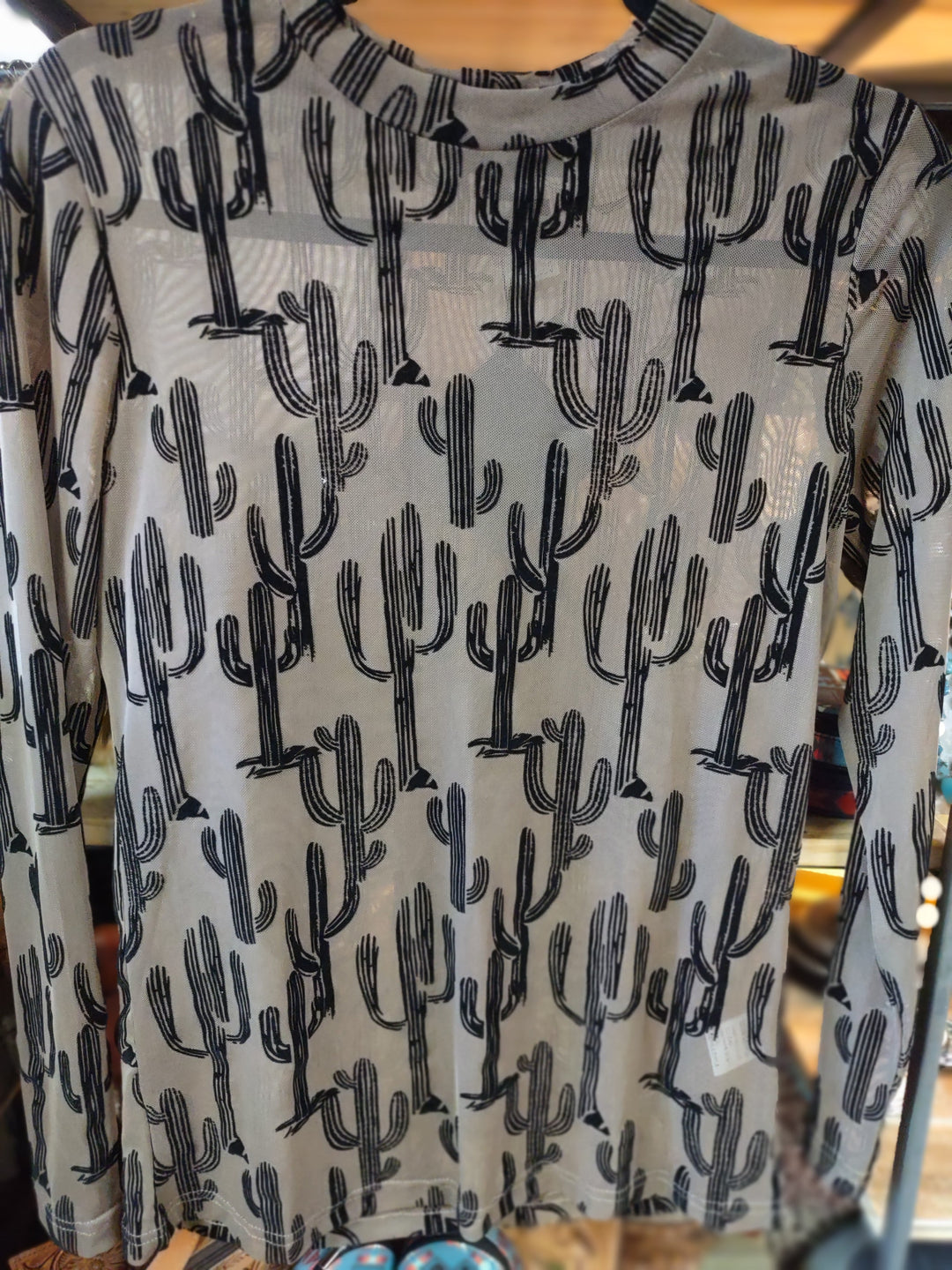Mesh Top-Black Cactus