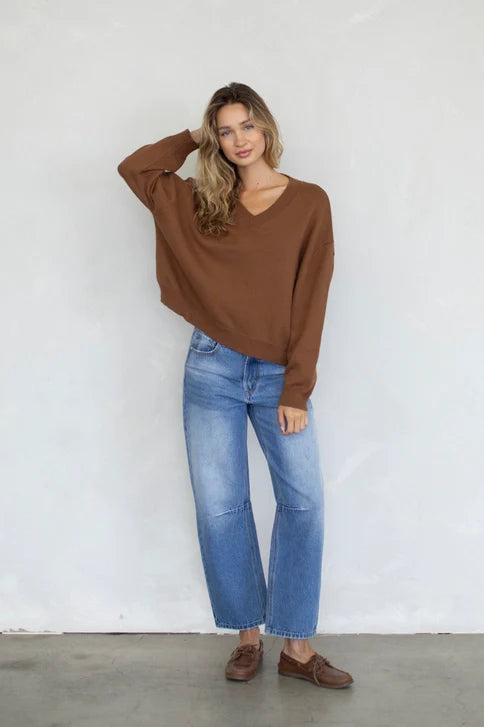 V NECK SWEATER TBW14365