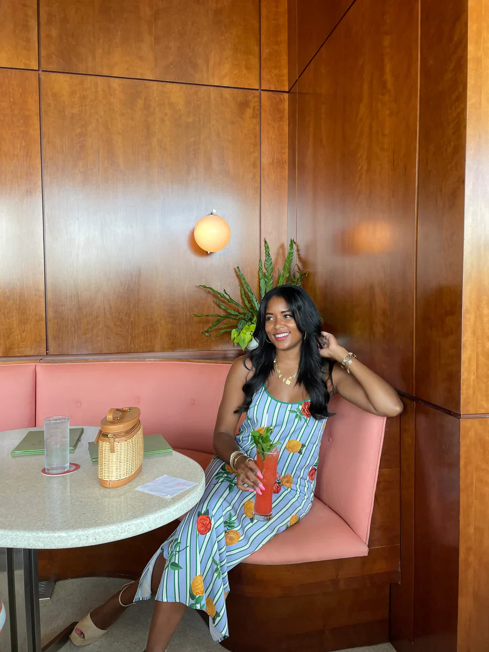 DERBY ROSE SLIP DRESS