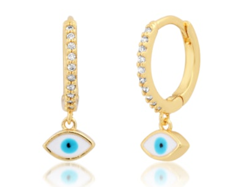 EVIL EYE CHARM EARRINGS