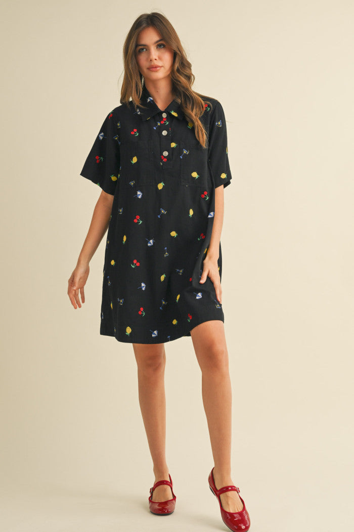 SUMMER MIX EMB DRESS MDR3903