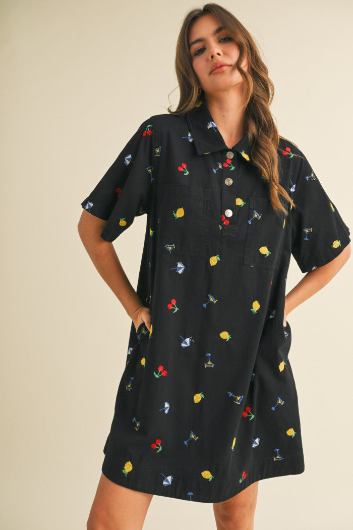 SUMMER MIX EMB DRESS MDR3903