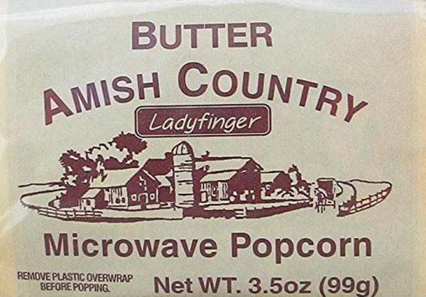 Butter Ladyfinger Microwave Popcorn 3.5oz Hill Country Amish