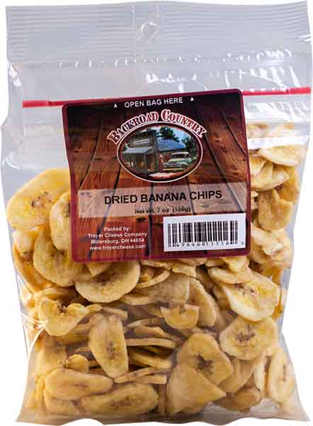 Dried Banana Chips 7oz Hill Country Amish