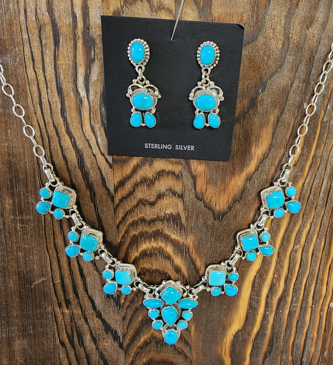 Royston Blue Turquoise Necklace and Earring Set Jypsy Sisters