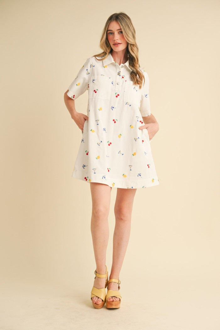 SUMMER MIX EMB DRESS MDR3903