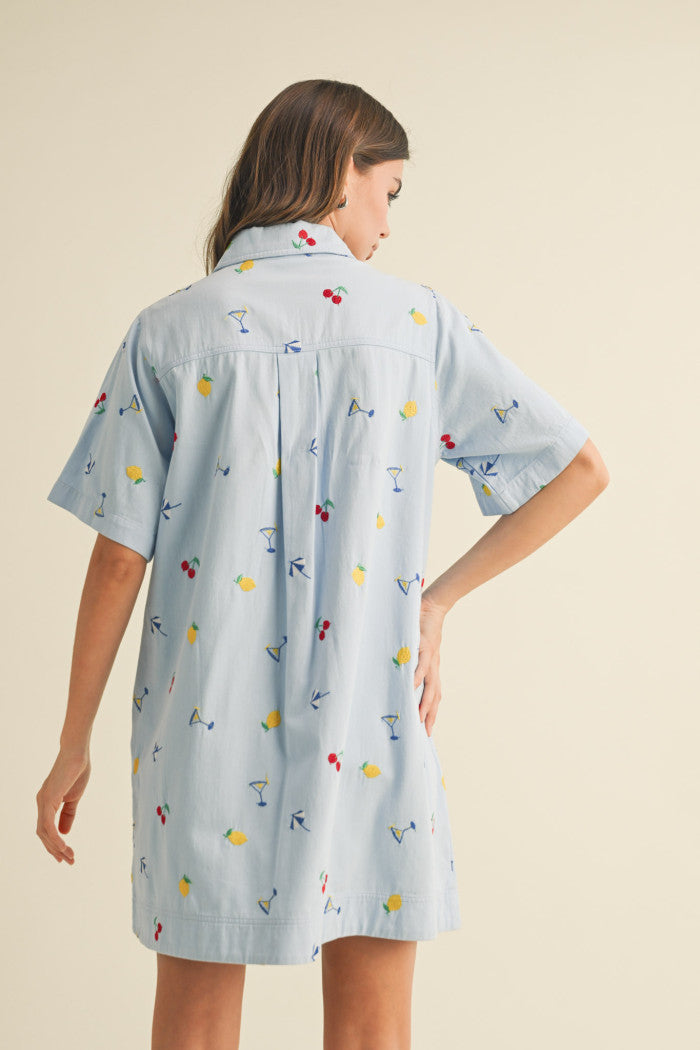 SUMMER MIX EMB DRESS MDR3903