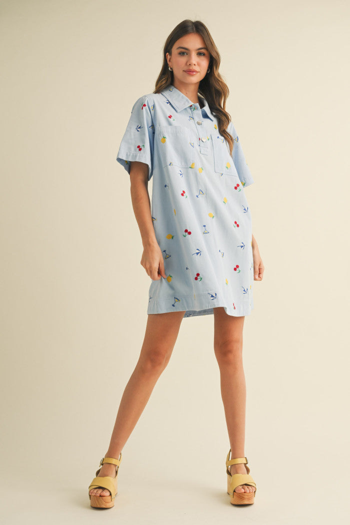 SUMMER MIX EMB DRESS MDR3903