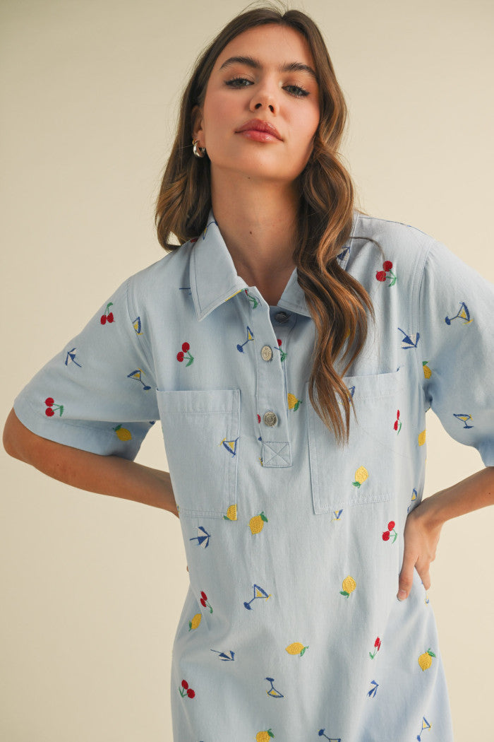 SUMMER MIX EMB DRESS MDR3903