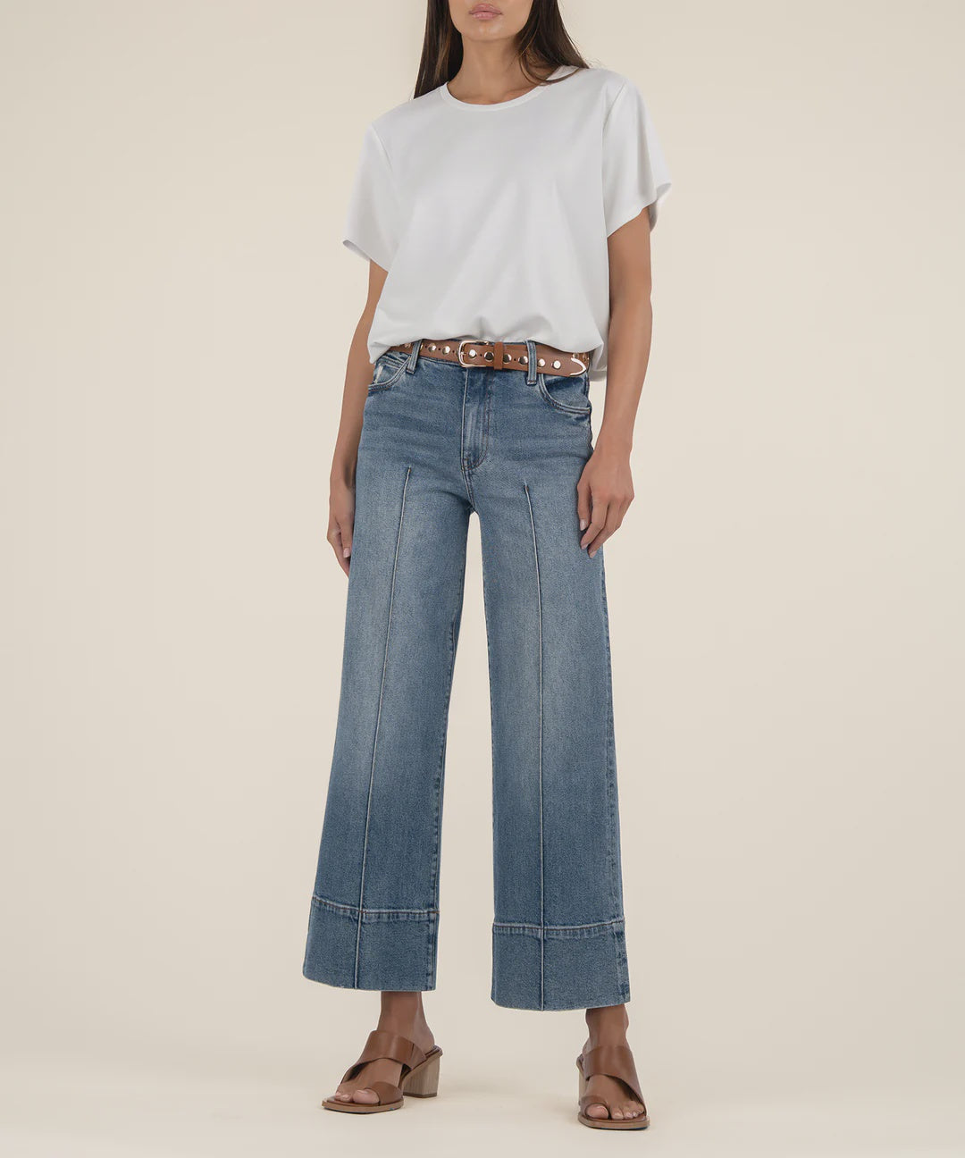 MEG HIGH RISE WIDE LEG PIN TUCK