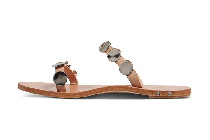 TOPAZ LEATHER SLIDE SANDAL