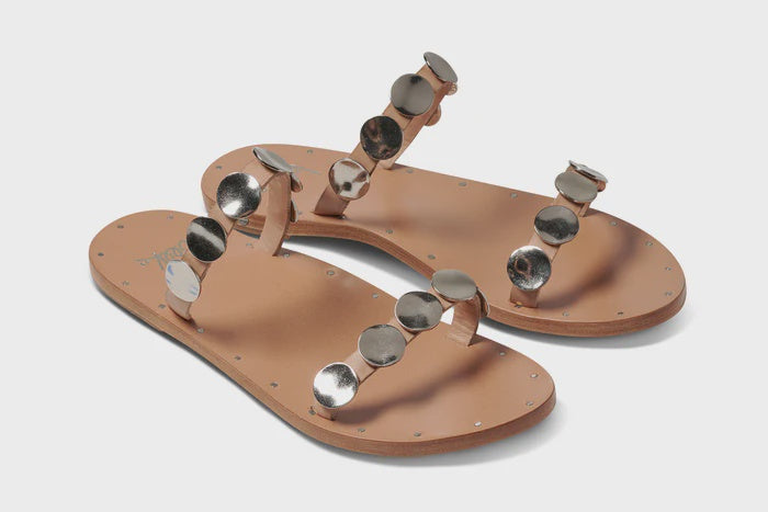 TOPAZ LEATHER SLIDE SANDAL