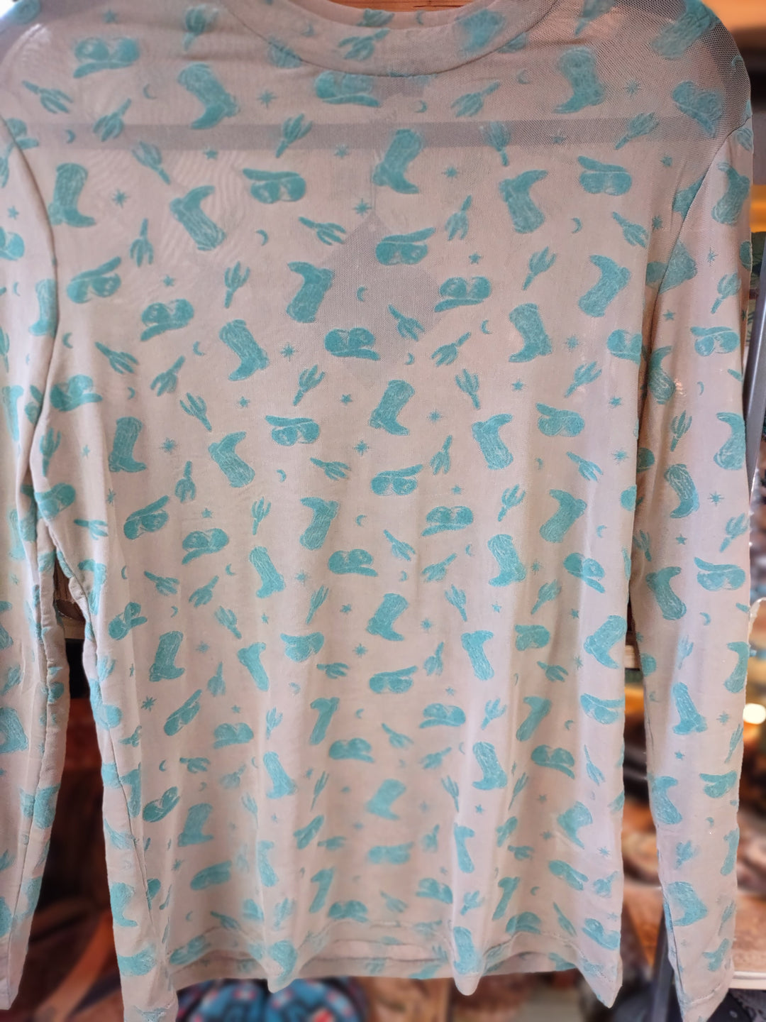 Mesh Top-Turquoise Designs