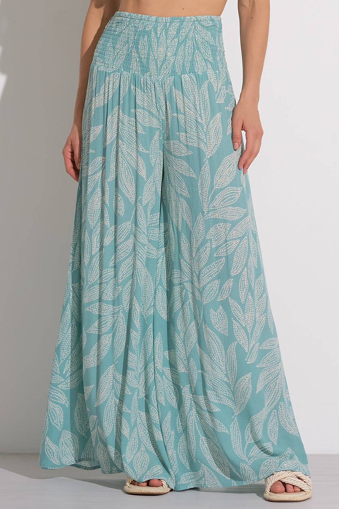 TEAL CARTAGENA PALAZZO PANTS