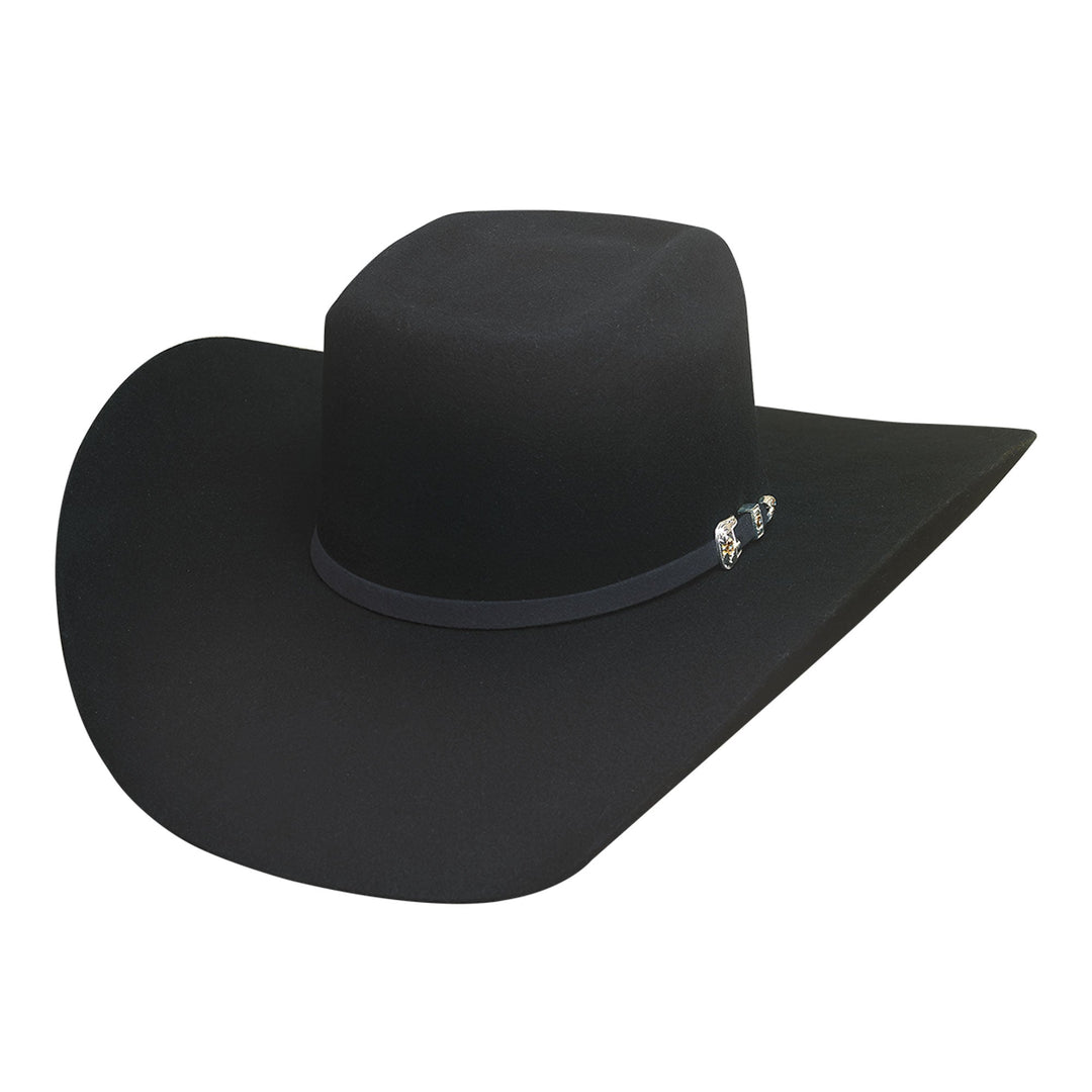 DOUBLE KICKER 8X BLACK FUR BLEND FELT COWBOY HAT