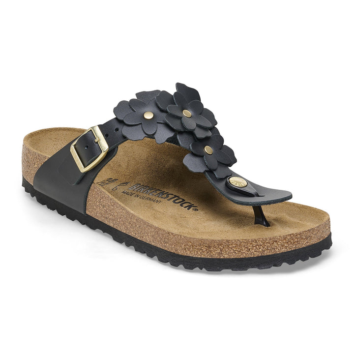 GIZEH LEATHER BLACK FLOWERS R