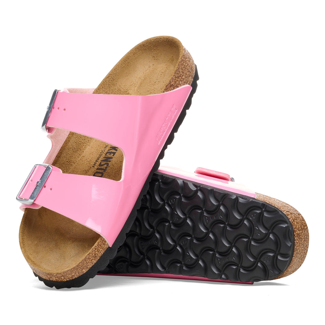 BIRKENSTOCK ARIZONA CANDY PINK BIRKO-FLOR PATENT NARROW