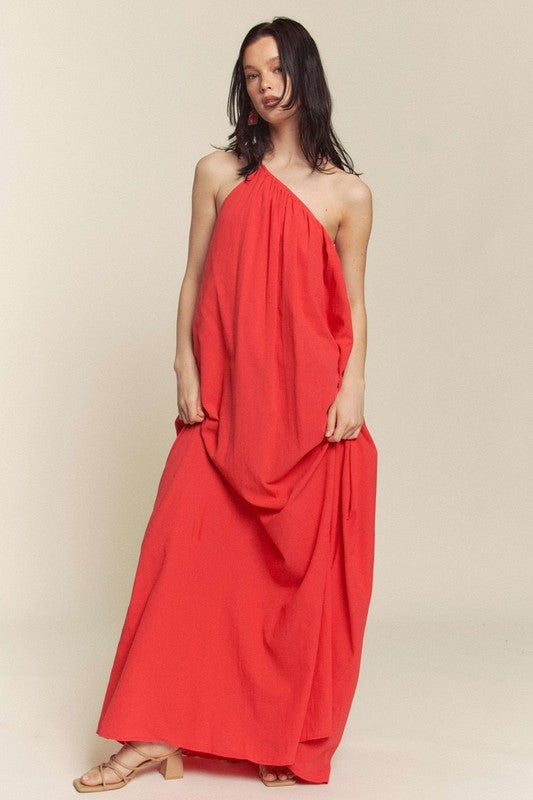 One Shoulder Maxi Dress