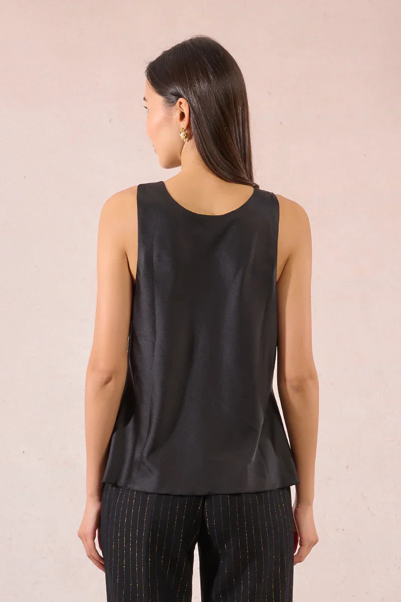 COWL SATIN NECK TOP